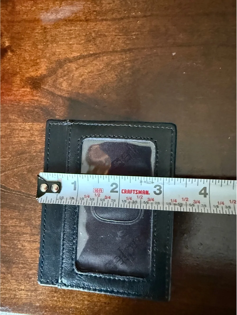 SwissGear Black Leather Money Clip Wallet